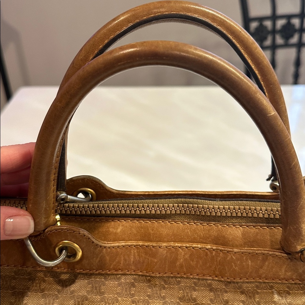 Celine Tan and Brown Women's Briefcase - Picture 2 of 7